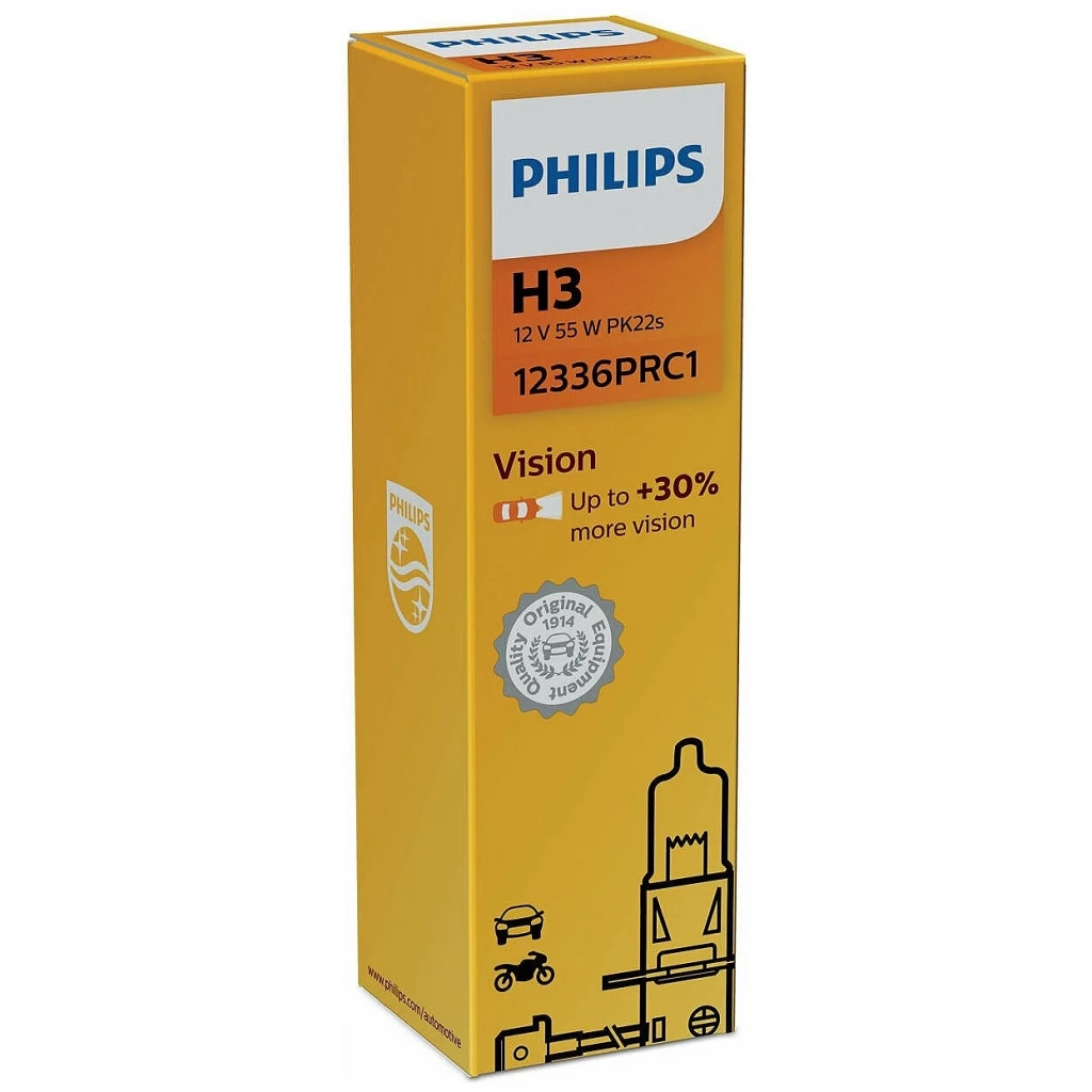Лампа галогенная Philips Premium H3 12V 55W, 1 (арт. 12336PRC1)