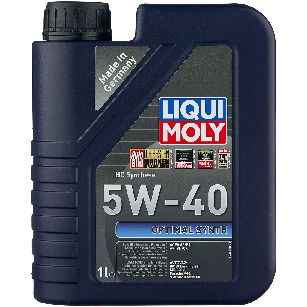 Моторное масло Liqui Moly Optimal Synth 5W-40 синтетическое 1 л