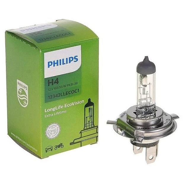 Лампа галогенная Philips LongLife EcoVision H4 12V 60/55W, 1