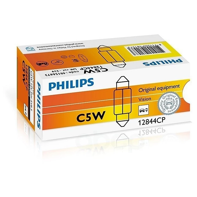 Лампа подсветки Philips 12844CP C5W 12V 5W пальчиковая, 35 мм, 1