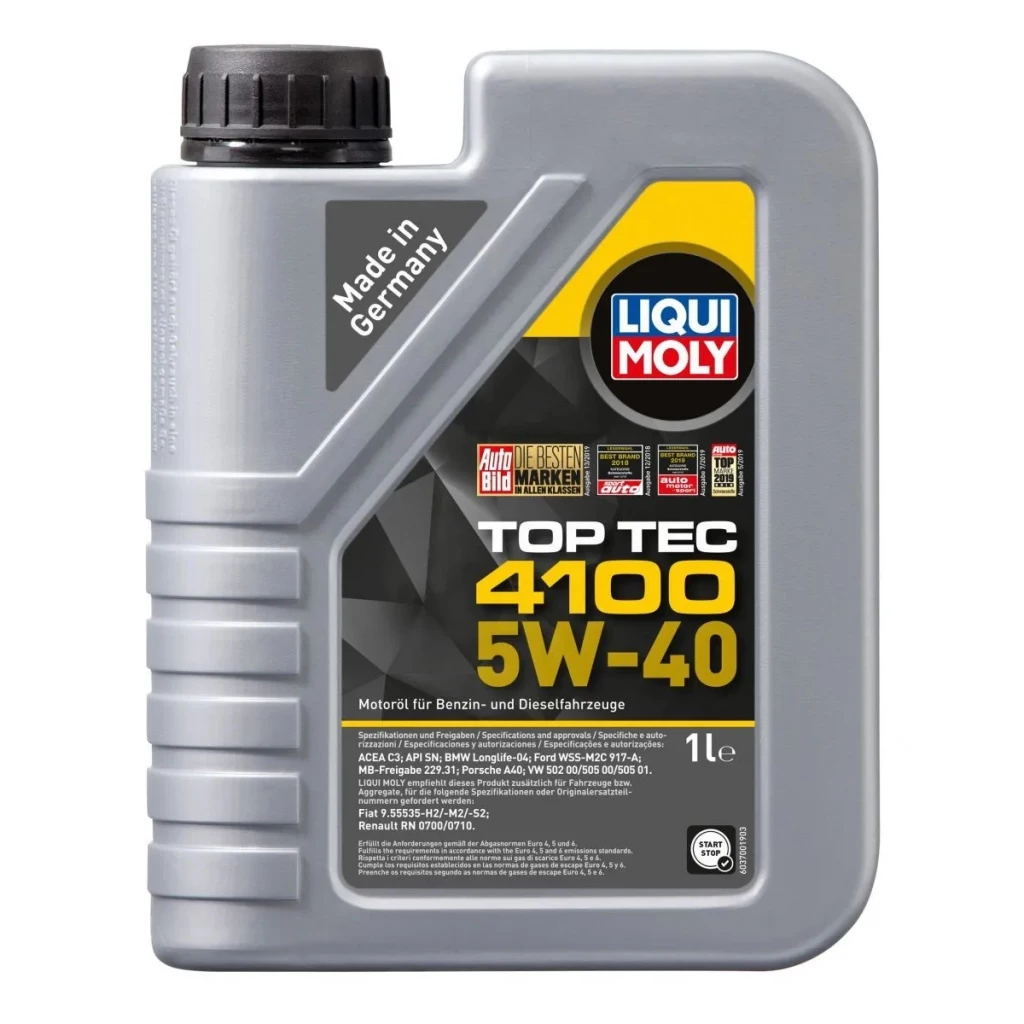 Моторное масло Liqui Moly Top Tec 4100 5W-40 синтетическое 1 л