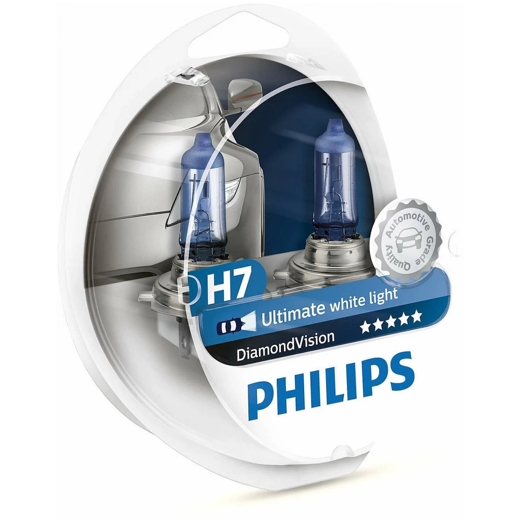 Лампа галогенная Philips Diamond Vision H7 12V 55W, 2 шт.