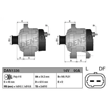 Генератор Denso DAN1336