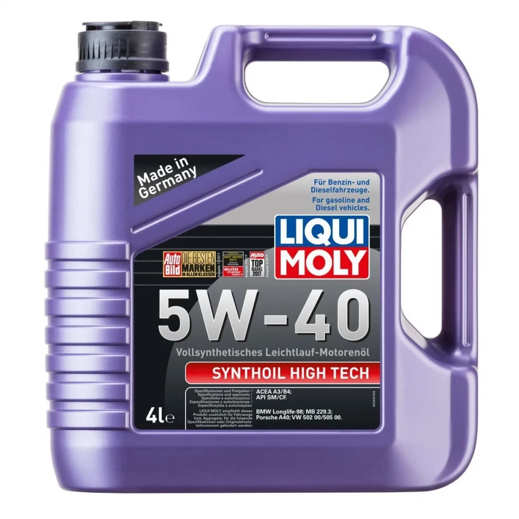 Моторное масло Liqui Moly Synthoil High Tech 5W-40 синтетическое 4 л