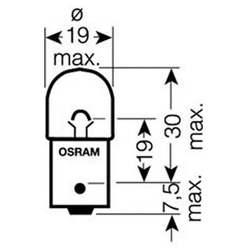 Лампа подсветки Osram Original 5007 R5W 12V 5W, 1