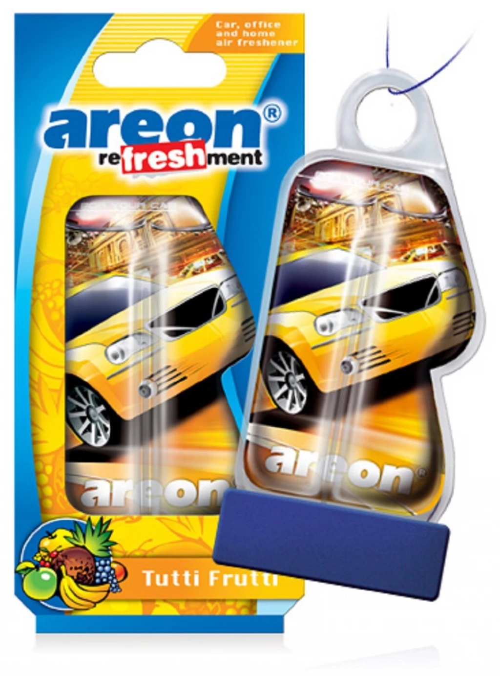 Ароматизатор подвесной для автомобиля Areon Refreshment DR15 Tutti-Frutti/Тутти-фрутти