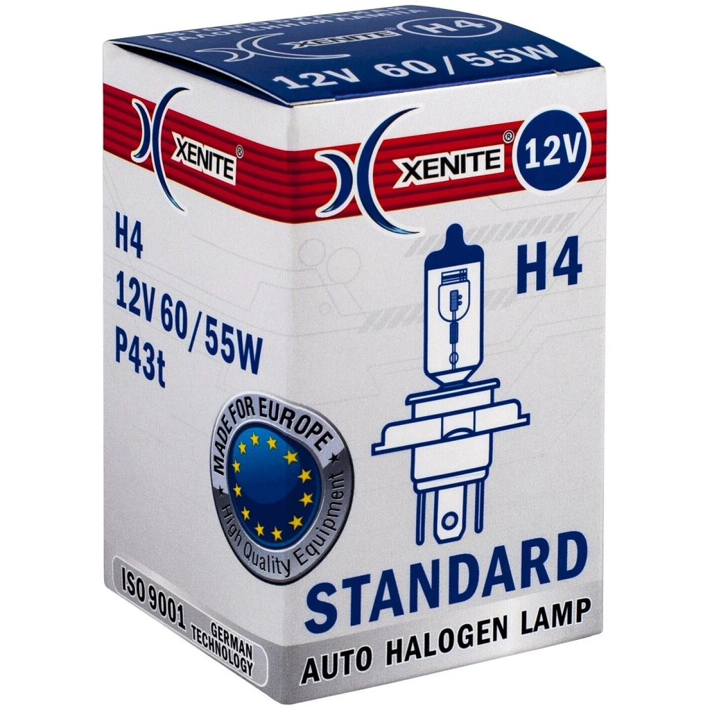 Лампа галогенная Xenite 1007013 H4 12V 60/55W, 1