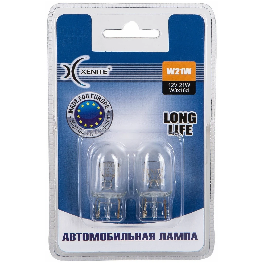 Лампа подсветки Xenite Long Life 1007115 W21W 12V 5W 3200 LONG LIFE, 2