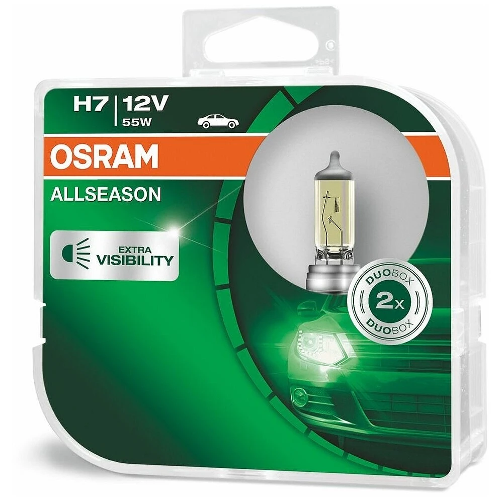 Лампа галогенная Osram Allseason H7 12V 55W, 2 шт.