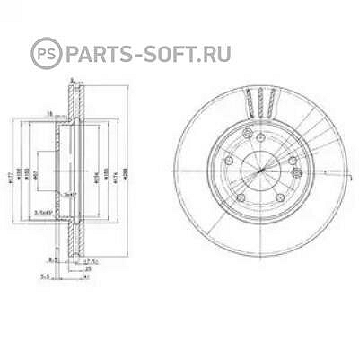 Диск тормозной DELPHI BG3240C