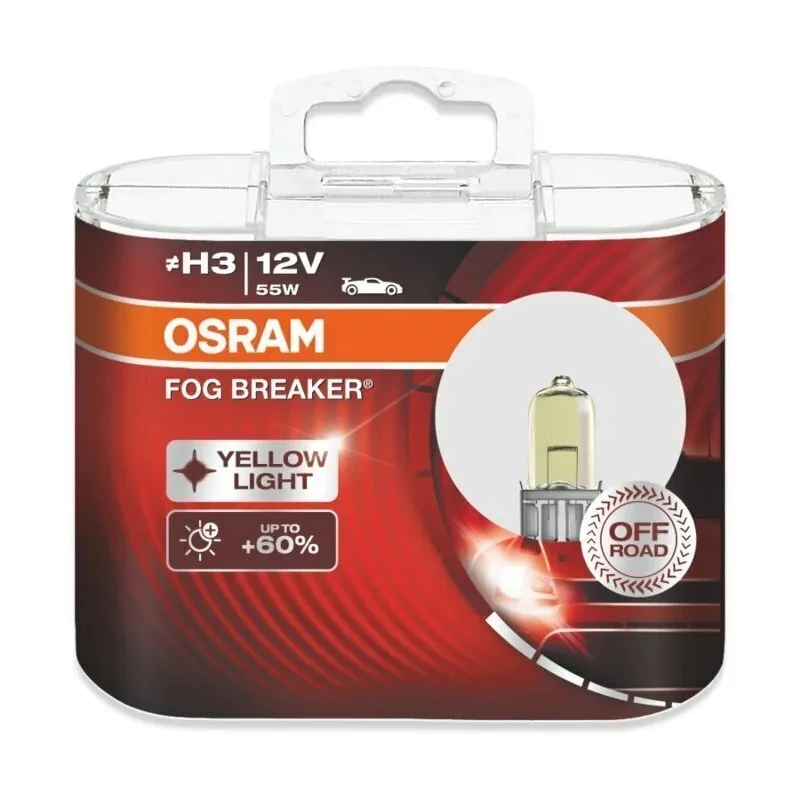 Лампа галогенная Osram Fog Breaker H3 12V 55W, 2 шт.