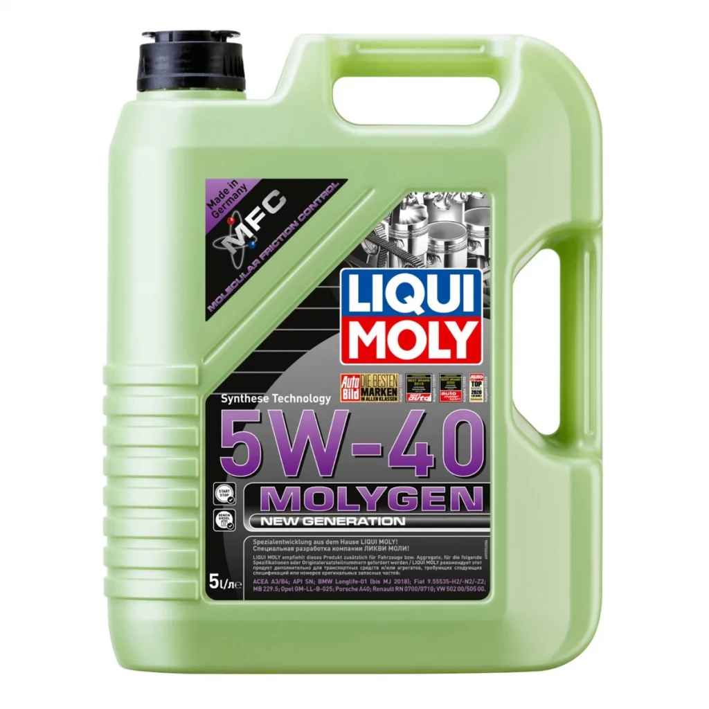 Моторное масло Liqui Moly Molygen New Generation 5W-40 синтетическое 5 л (арт. 9055)