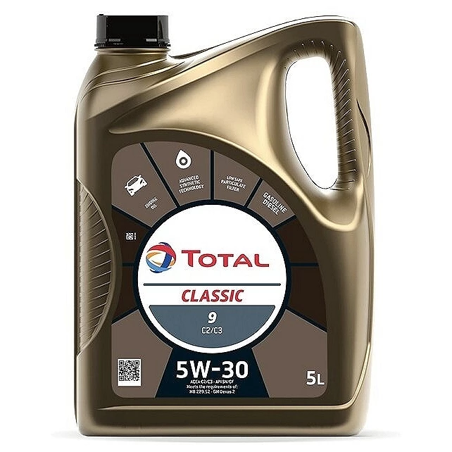 Моторное масло Total Classic 9 5W-30 синтетическое 5 л (арт. 214102)