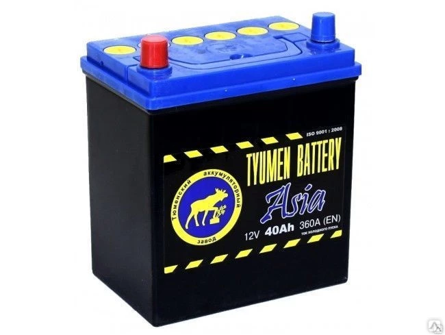 Аккумулятор легковой Tyumen Battery Asia 40 а/ч 370А Прямая полярность