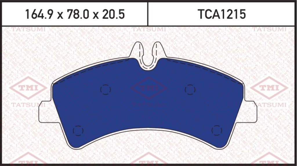 Колодки тормозные дисковые задние MERCEDES Sprinter 06-> TMI TATSUMI TCA1215