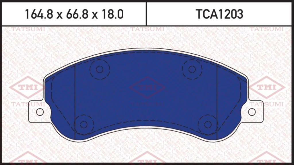 Колодки тормозные дисковые передние FORD Transit 06-> TMI TATSUMI TCA1203