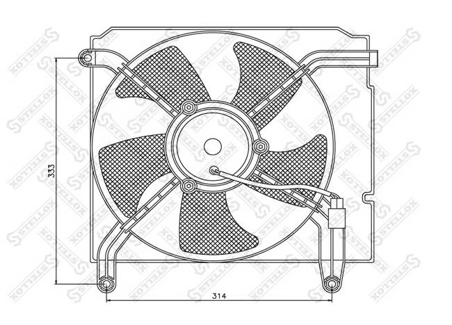 Вентилятор охлаждения Daewoo Lanos 1.41.6 97> Stellox 29-99251-SX