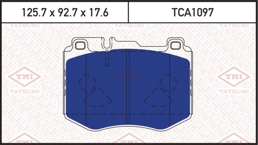 Колодки тормозные дисковые передние MERCEDES W205/S205/W213/S213/X253 15-> TMI TATSUMI TCA1097
