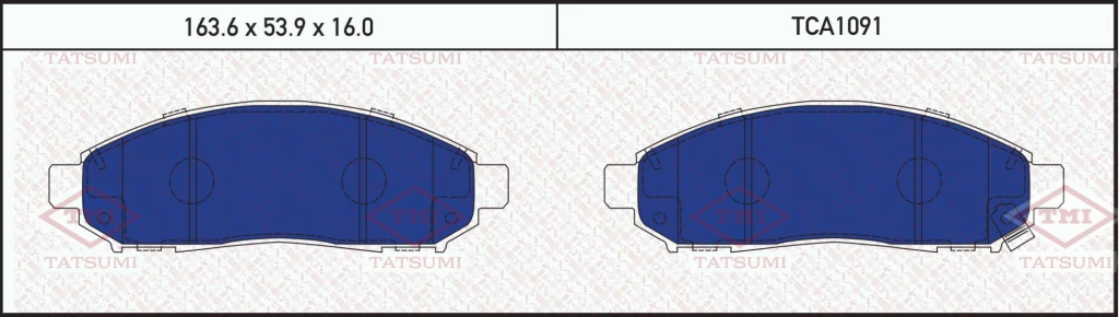 Колодки тормозные дисковые передние NISSAN Pathfinder/Navara 05-> TMI TATSUMI TCA1091