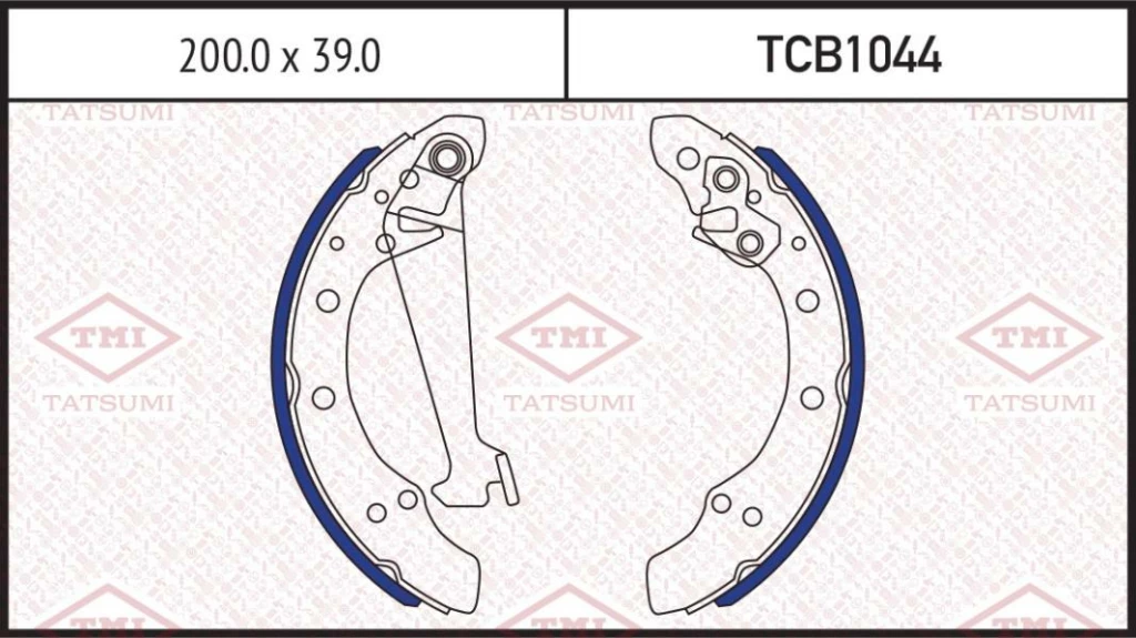 Колодки тормозные барабанные VW Golf/Polo 91-> TMI TATSUMI TCB1044