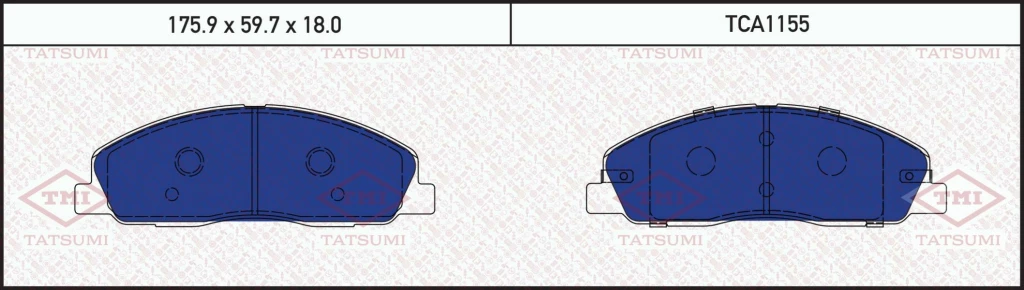 Колодки тормозные дисковые передние GAZelle Next 13-> TMI TATSUMI TCA1155