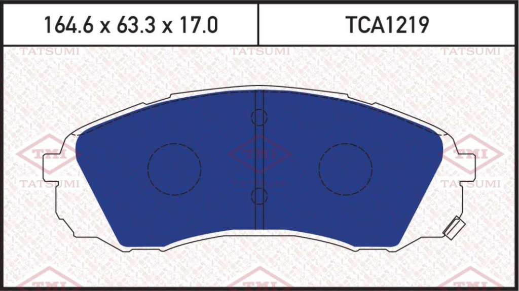 Колодки тормозные дисковые передние KIA Carnival 06-> TMI TATSUMI TCA1219