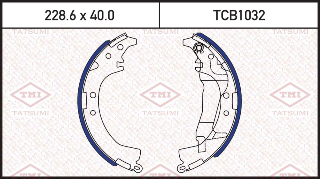 Колодки тормозные барабанные TOYOTA RAV4 94-> TMI TATSUMI TCB1032