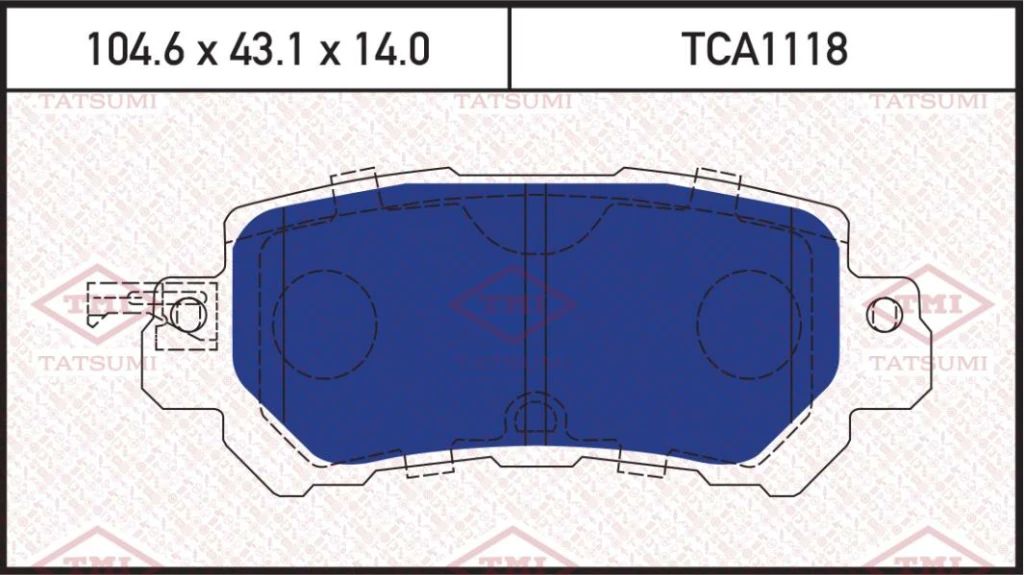 Колодки тормозные дисковые задние MAZDA CX-5 11-> TMI TATSUMI TCA1118
