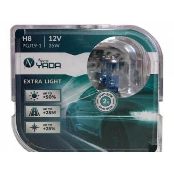 Лампа галогенная Nord YADA Extra Light +50% H8 12V 35W, 2 шт.