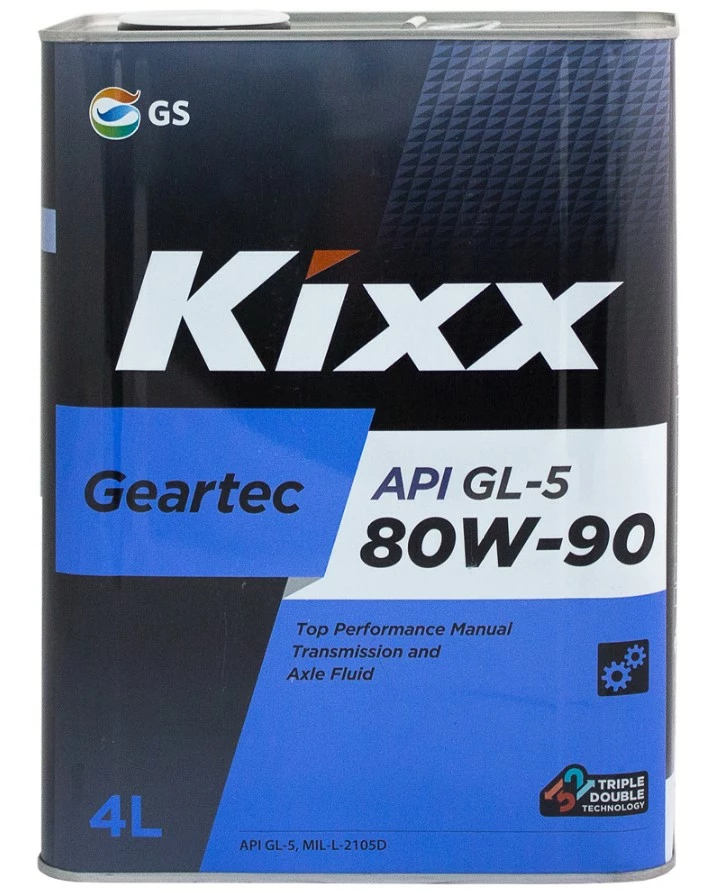 Масло трансмиссионное Kixx Geartec 80W-90 МКПП полусинтетическое 4 л