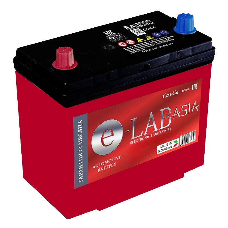 Аккумулятор легковой E-Lab 75 а/ч 640А ASIA Прямая полярность