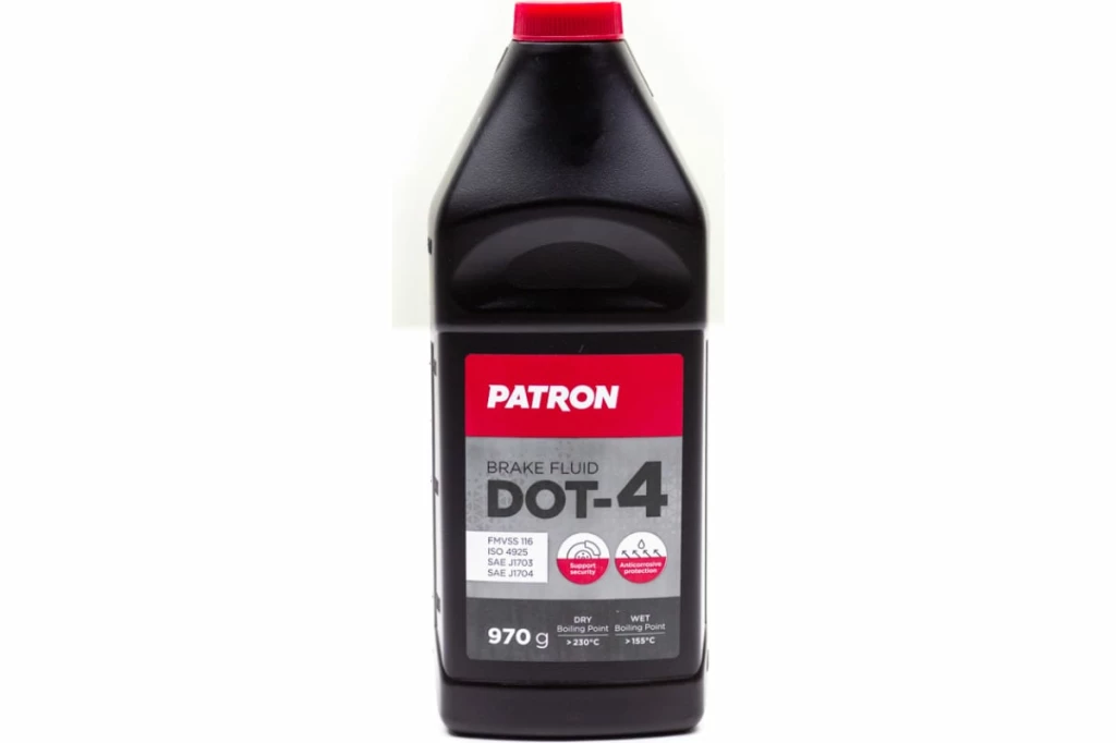 Тормозная жидкость Patron DOT-4 для авто c ABS 849 мл