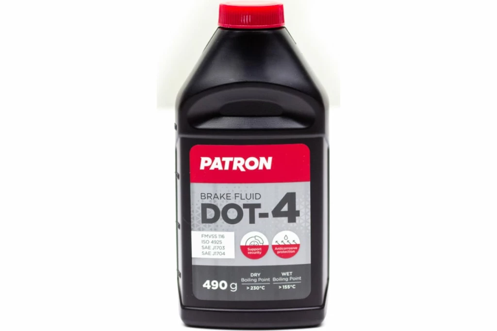 Тормозная жидкость Patron DOT-4 для авто c ABS 424 мл