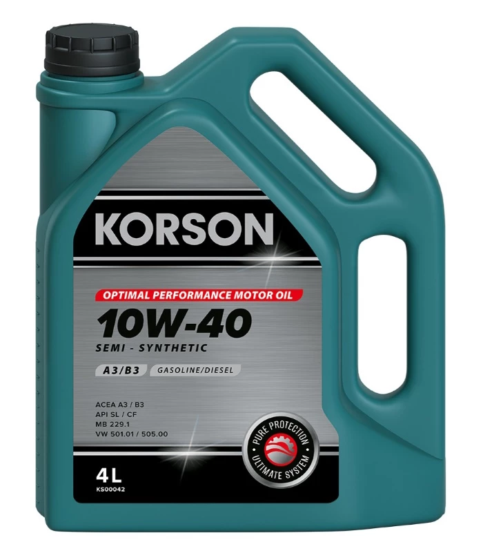 Моторное масло KORSON KS00042 10W-40 полусинтетическое 4 л