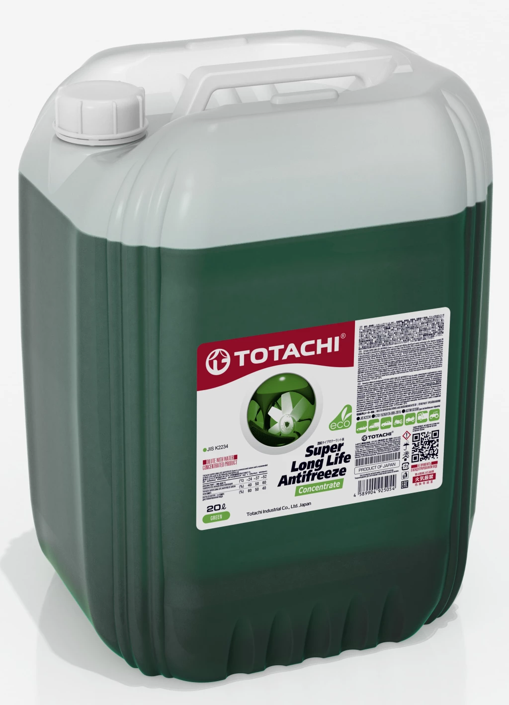 Антифриз Totachi Super Long Life Antifreeze зеленый -52°С концентрат 20 л