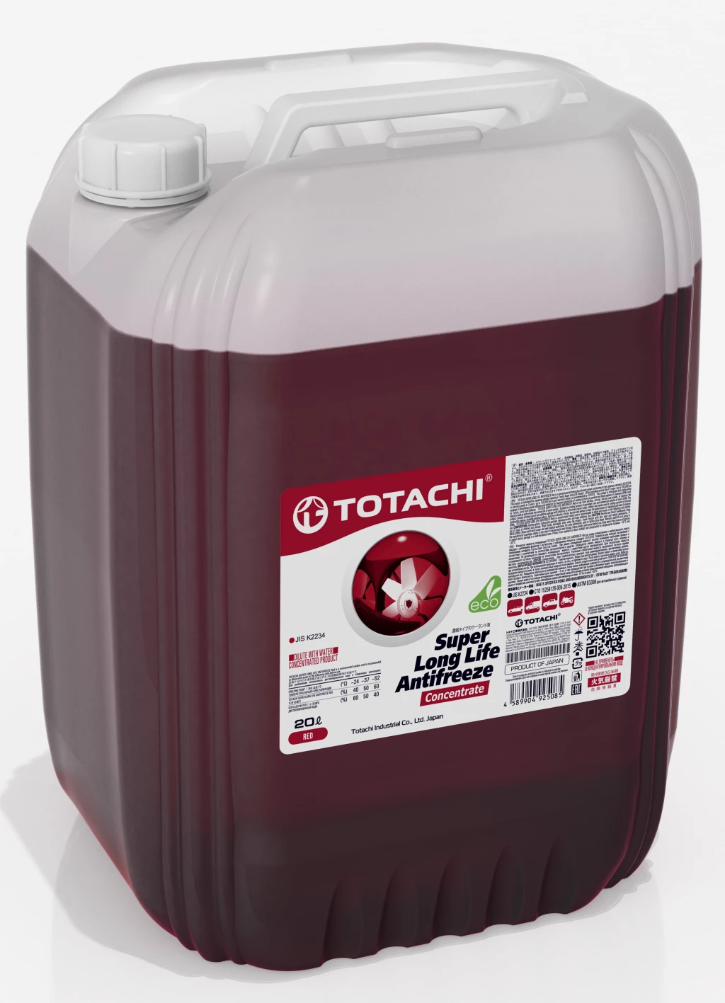 Антифриз Totachi Super Long Life Antifreeze красный -52°С концентрат 20 л