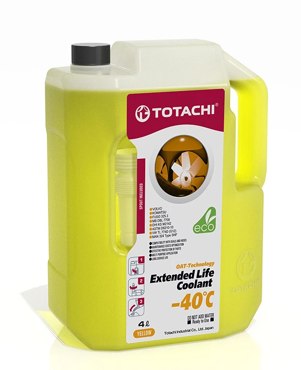 Антифриз Totachi Extended Life Coolant желтый -40°С 4 л