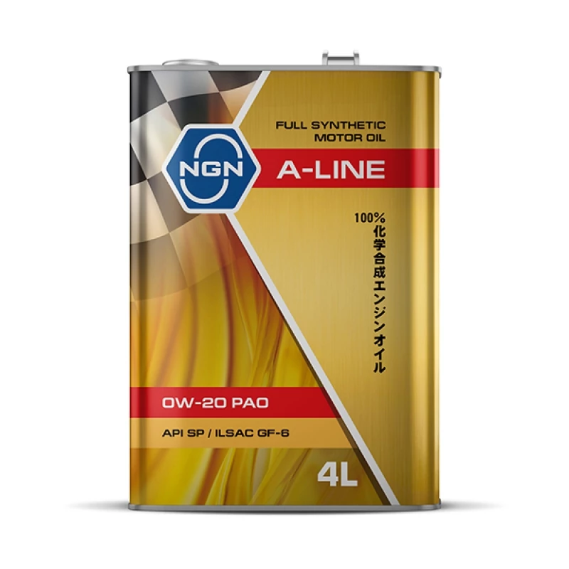 Моторное масло NGN A-Line PAO 0W-20 синтетическое 4 л