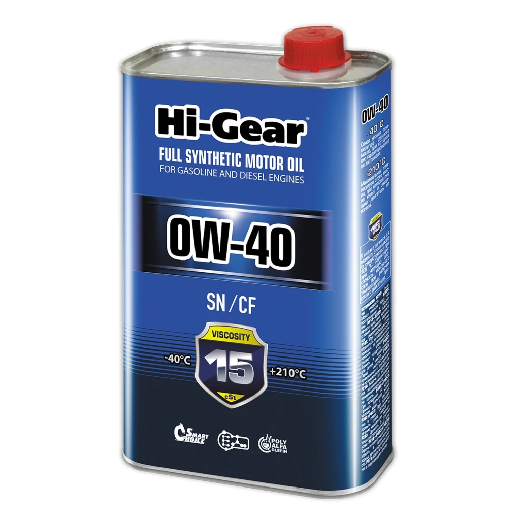 Моторное масло Hi-Gear HG0040 0W-40 синтетическое 1 л