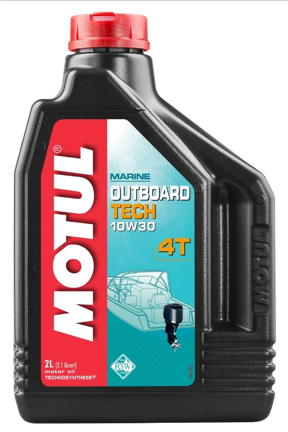 Моторное масло 4-х тактное Motul Outboard Tech 4T 10W-30 полусинтетическое 2 л