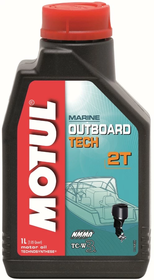 Моторное масло 2-х тактное Motul Outboard Tech 2T полусинтетическое 1 л
