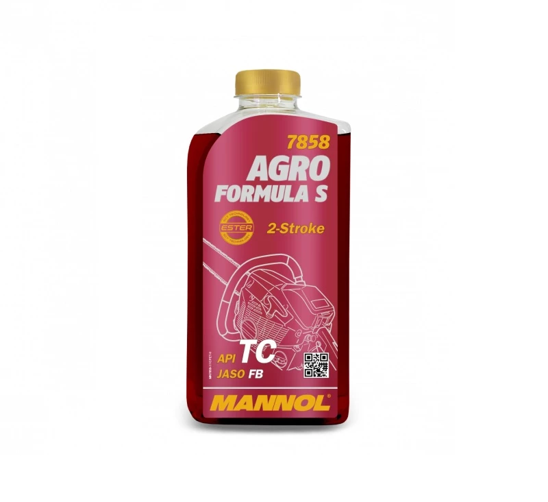 Моторное масло 2-х тактное Mannol 7858 Agro Formula S синтетическое 1 л