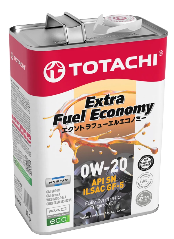 Моторное масло Totachi Extra Fuel Economy 0W-20 синтетическое 4 л