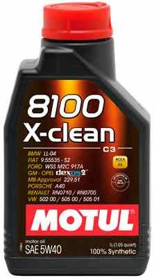 Моторное масло Motul 8100 X-Clean 5W-40 синтетическое 1 л