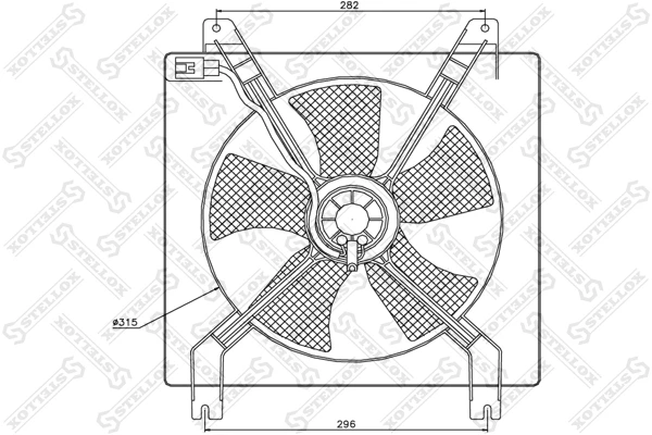 Вентилятор охлаждения Chevrolet Lacetti 1.6i Stellox 2999255sx