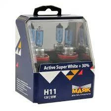Лампа галогенная Маяк Active Super White H11 12V 55W, 2 шт.