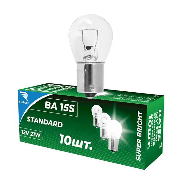 Лампа подсветки Rekzit Standard P21W (BA15s) 12В 21Вт 1 шт