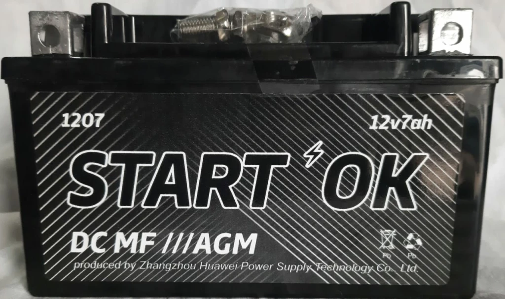 Аккумулятор мото STARTOK DC MF 7 а/ч Прямая полярность (арт. YTX7A-BS DC MF)