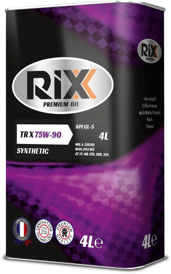 Масло трансмиссионное RIXX TR X 75W-90 4 л (арт. RX0012TRX)