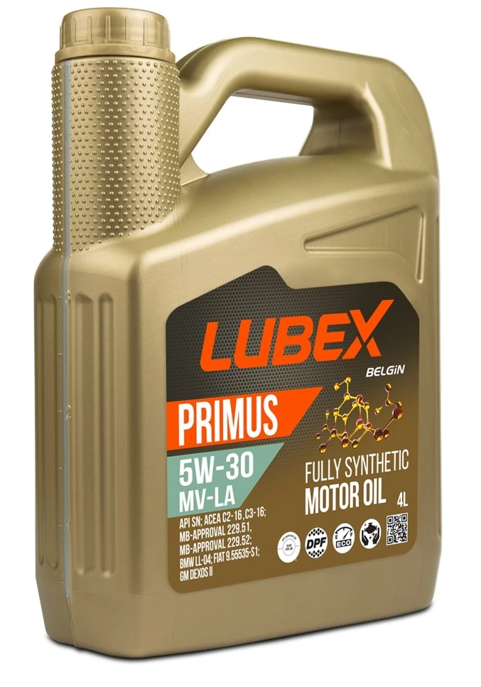 Моторное масло LUBEX Primus MV-LA 5W-30 синтетическое 4 л